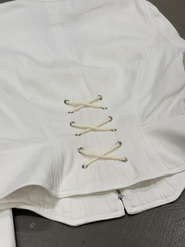 2000s Mugler corseted cropped jacket