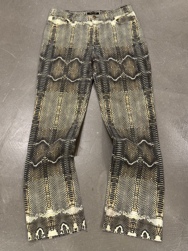 2000s Roberto Cavalli snake illusion pants