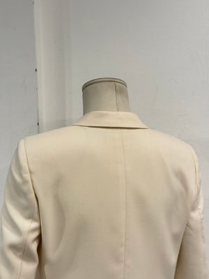 2017 Saint Laurent contrast peak-lapel tuxedo blazer