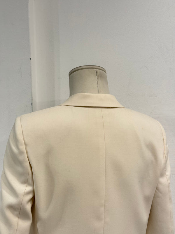 2017 Saint Laurent contrast peak-lapel tuxedo blazer
