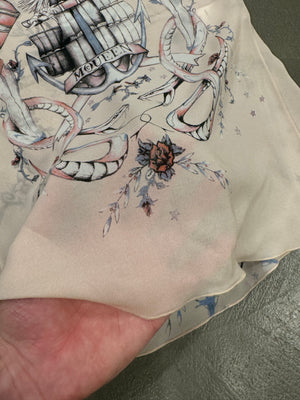 S/S 2003 Alexander McQueen tattoo mesh top