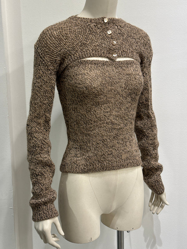 S/S1999 Dolce & Gabbana runway cropped cardigan + top set