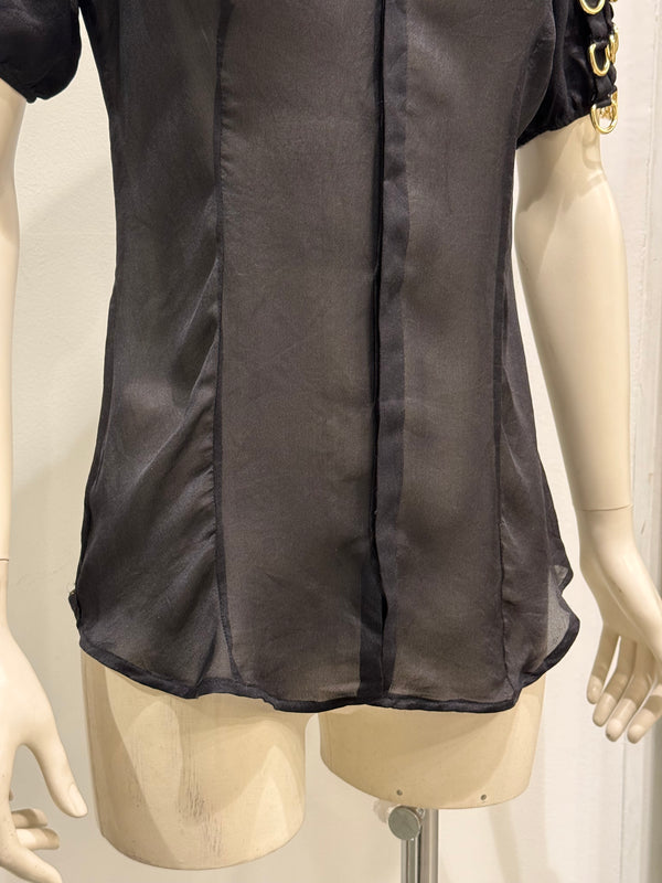 2000s Dsquared2 bondage D-ring shirt