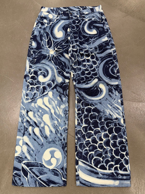 S/S2001 Gucci by Tom Ford runway seaward print jeans