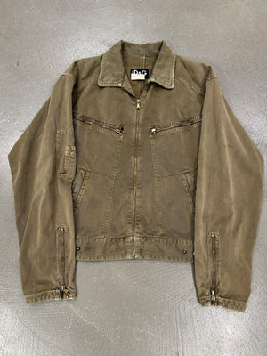 S/S2003 Dolce & Gabbana worker light zipper bomber jacket