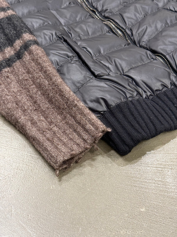 A/W2008 Dolce & Gabbana runway puffer hybrid jacket with knit sleeves