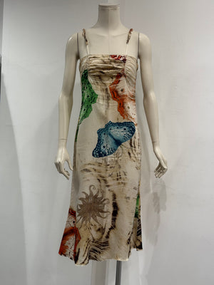 2000s Cavalli butterfly print dress