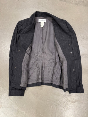 1990s Mugler pinstripe light blazer jacket