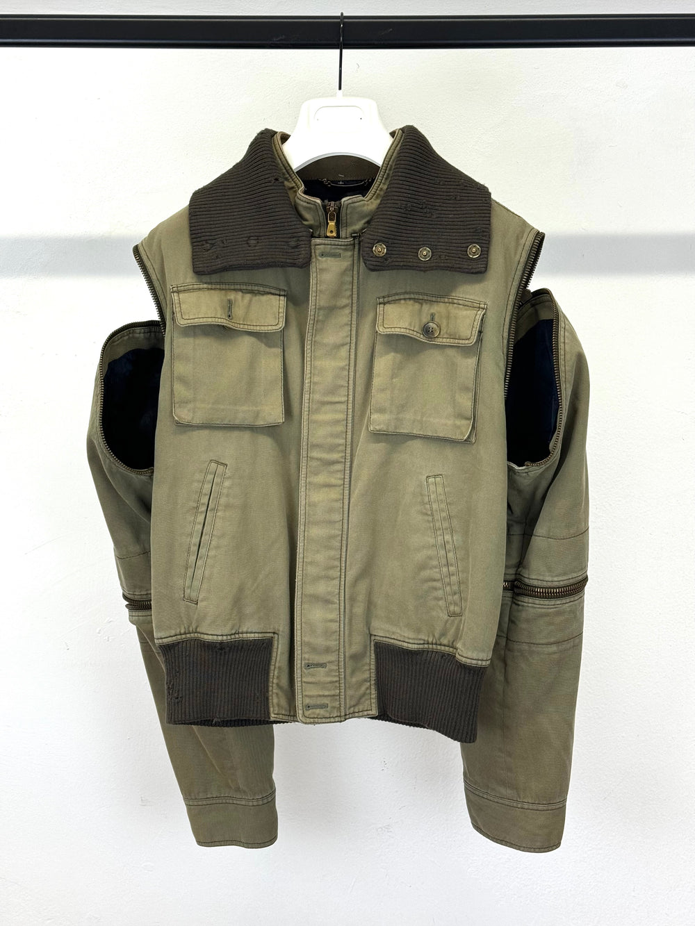 A/W2003 Dolce & Gabbana military aviator modular bomber jacket