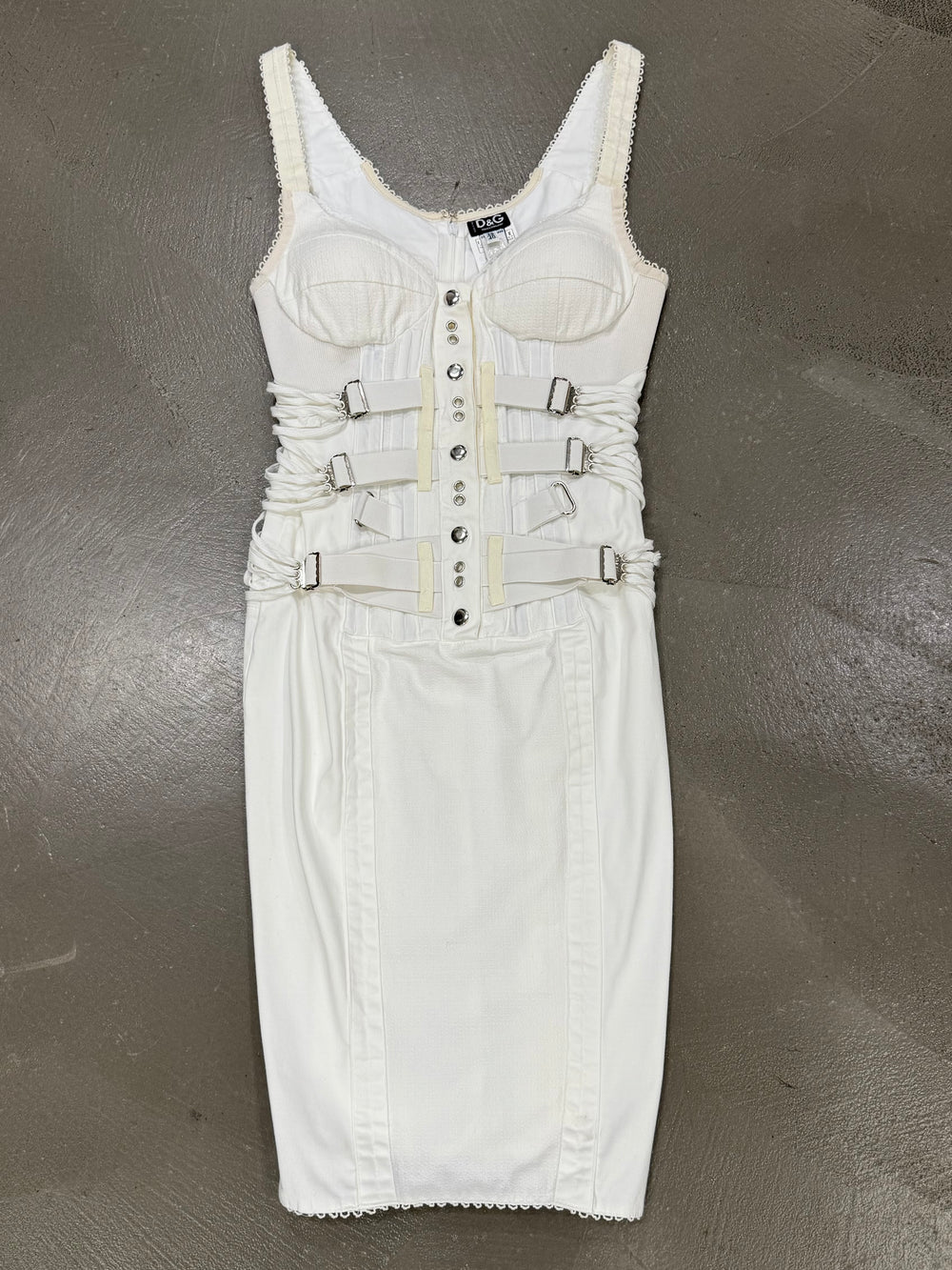 S/S2004 Dolce & Gabbana bondage corseted dress