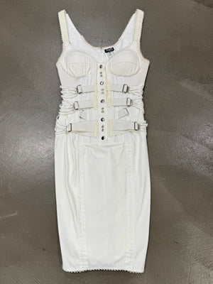 S/S2004 Dolce & Gabbana bondage corseted dress
