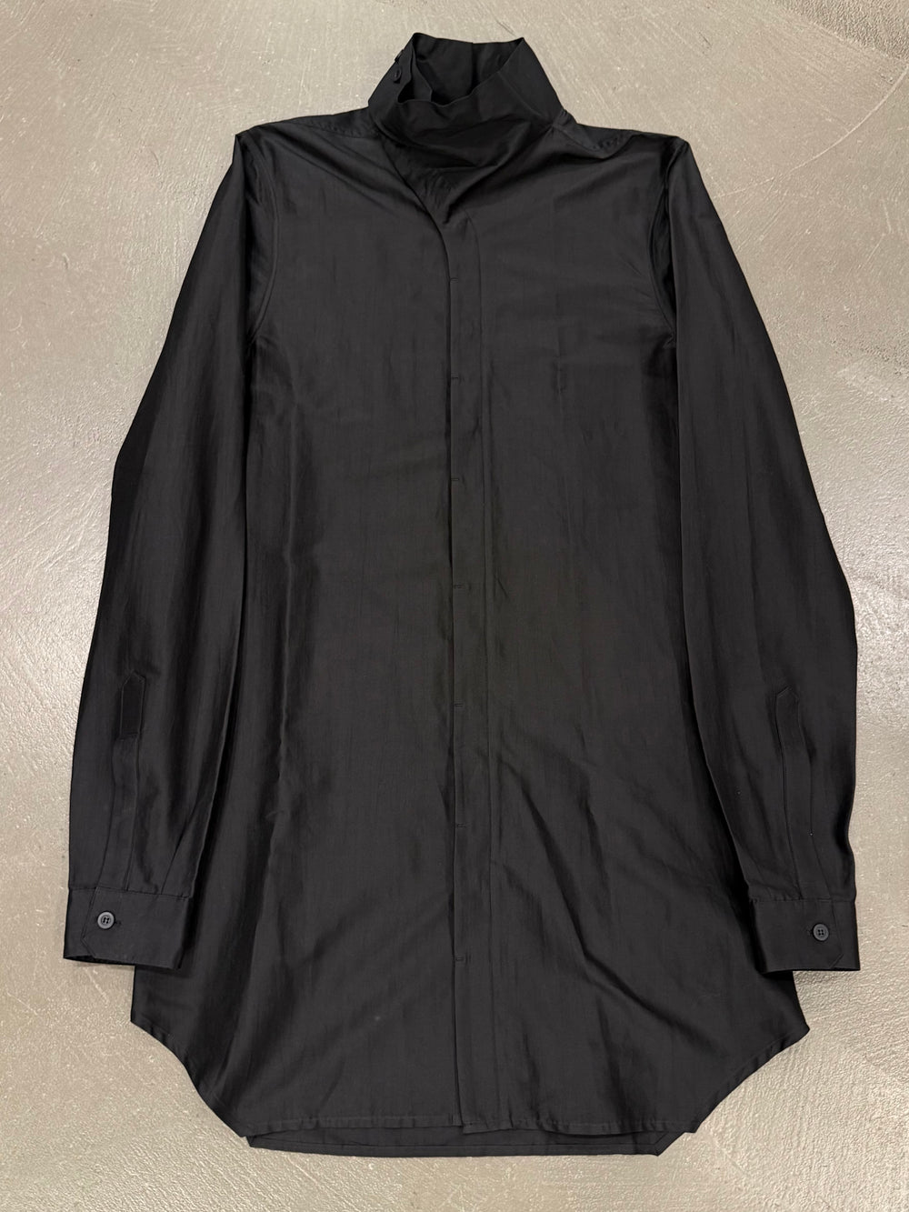 S/S2016 Rick Owens “Cyclops” high neck long sleeve shirt