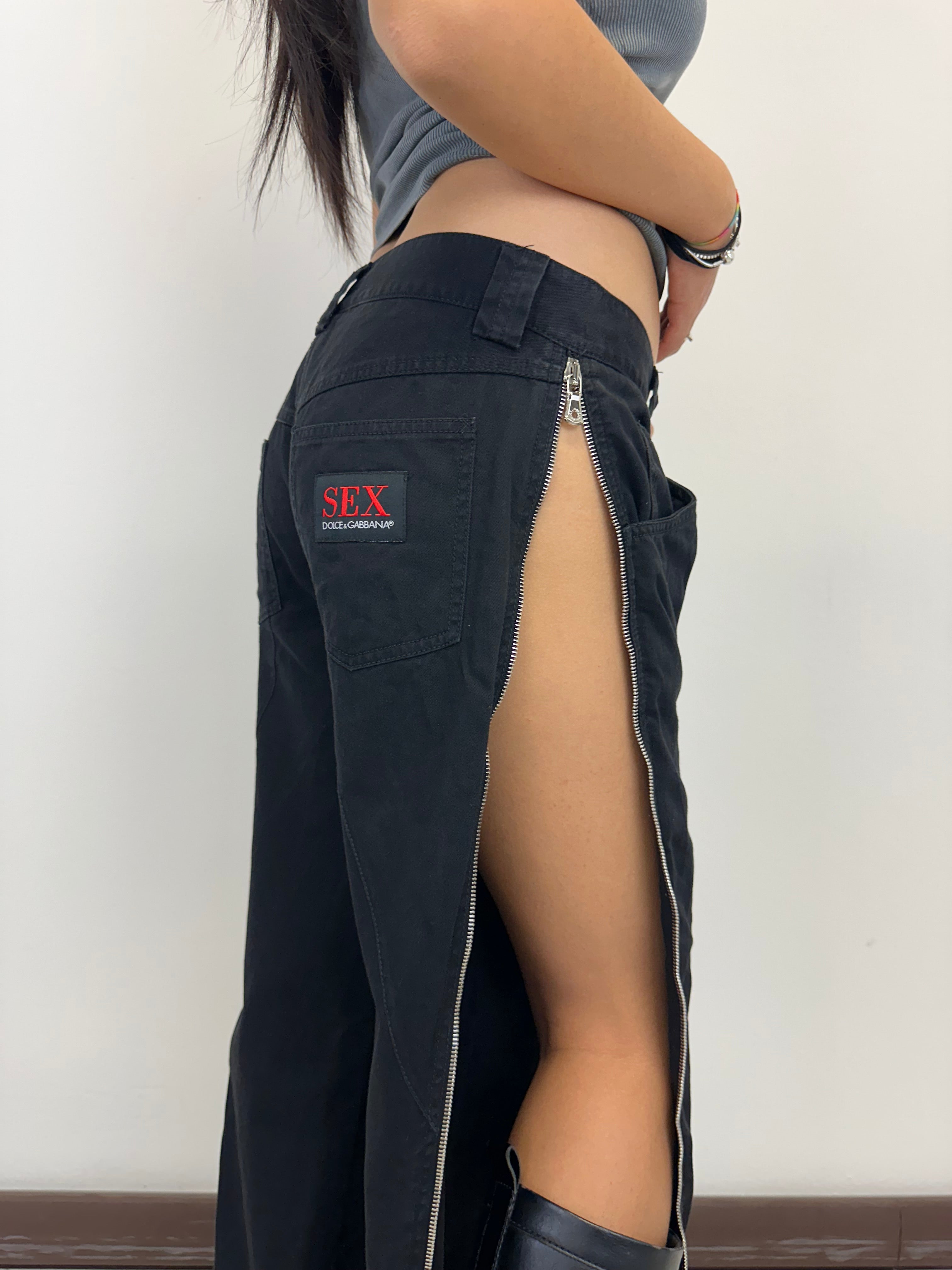 SS2003 Dolce & Gabbana Sex zipper pants