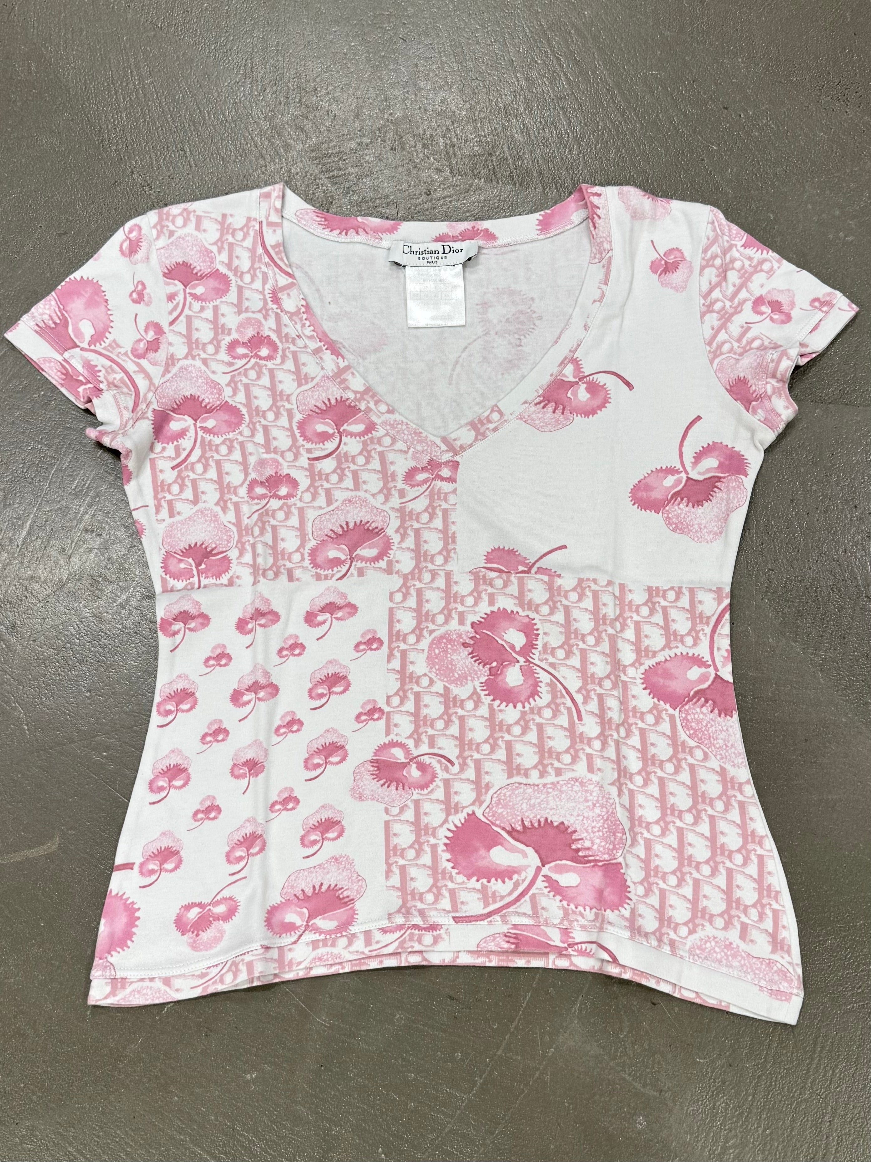 Tシャツ(半袖+袖なし) Christian Dior - 00s Christian Dior by Galliano Tops 2000s Christian Dior by Galliano monogram t-shirt