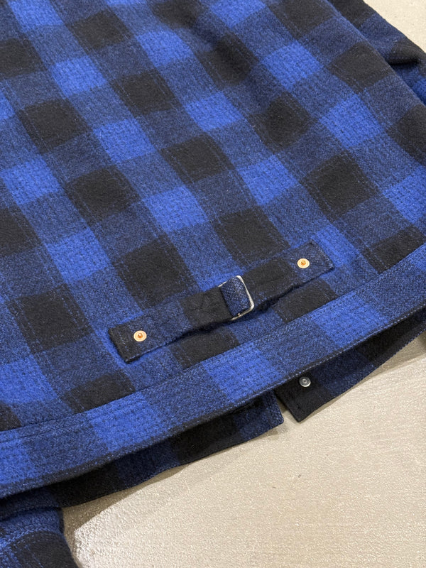 A/W2014 Comme des Garçons fleece-lined checked wool jacket