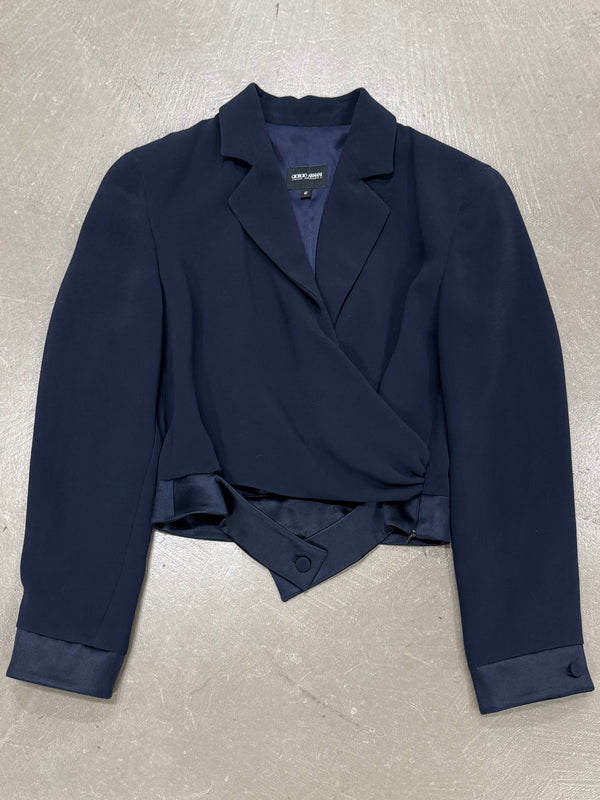 1990s Giorgio Armani cropped wrap blazer