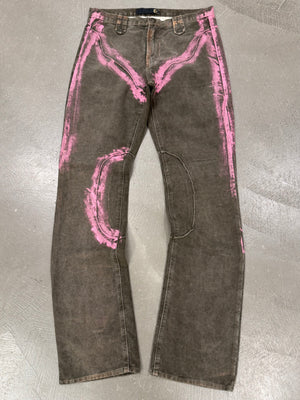 2000s Roberto Cavalli painted pants