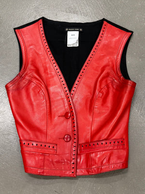 2000s Plein Sud red leather vest