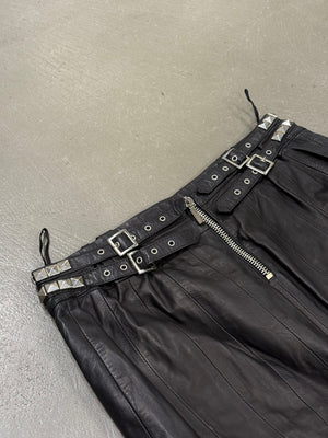 1990s Gianni Versace studded leather skirt