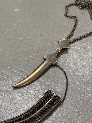 Yves Saint Laurent double dagger necklace