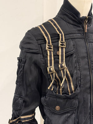 A/W2005 Roberto Cavalli bondage soldier bomber jacket