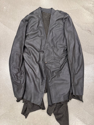 Isaac Sellam asymmetrical hybrid deer leather jacket