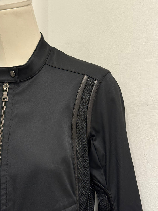 2000s Prada hybrid nylon jacket with leather trim