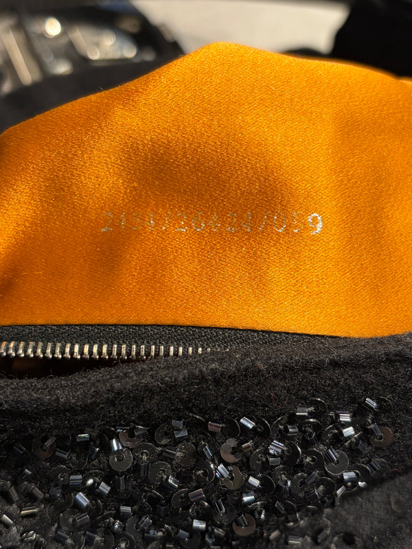 A/W2000 Fendi wool embossed hand-beaded baguette bag