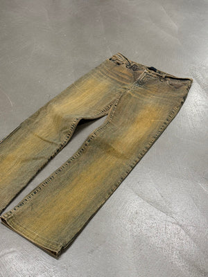 2000s Cavalli sand wash flared jeans