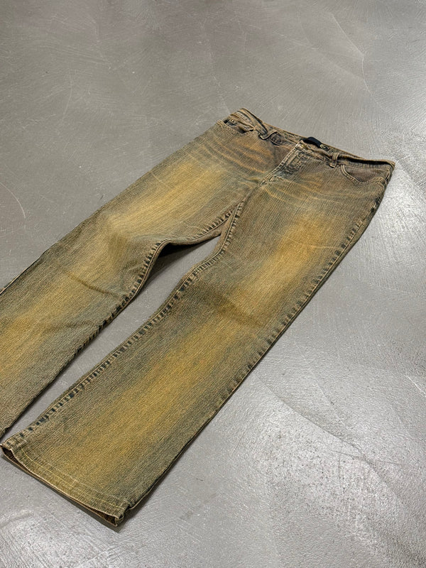 2000s Cavalli sand wash flared jeans