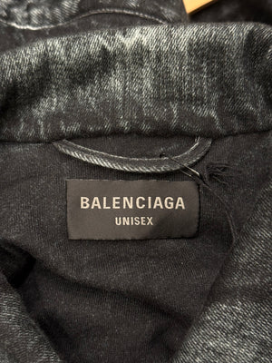 2020 Balenciaga trompe l'oeil heavy cotton jacket