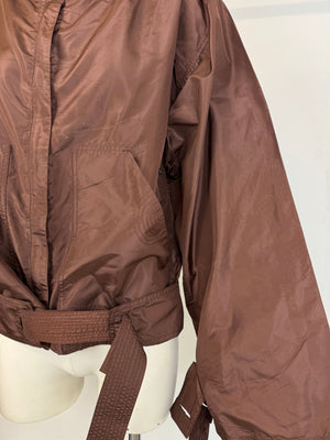 F/W 2002 Gucci by Tom Ford Brown Silk Baggy Kimono Jacket