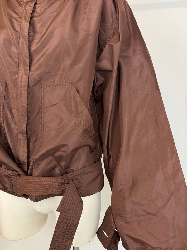 F/W 2002 Gucci by Tom Ford Brown Silk Baggy Kimono Jacket