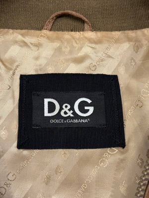 2000s Dolce & Gabbana leather biker bomber jacket