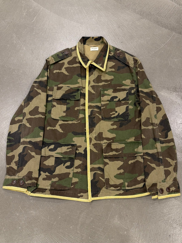 S/S2015 Saint Laurent by Hedi Slimane M65 gold trimmed military jacket