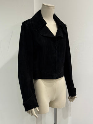 S/S2006 Maison Margiela ‘Replica’ aviator biker cropped suede jacket