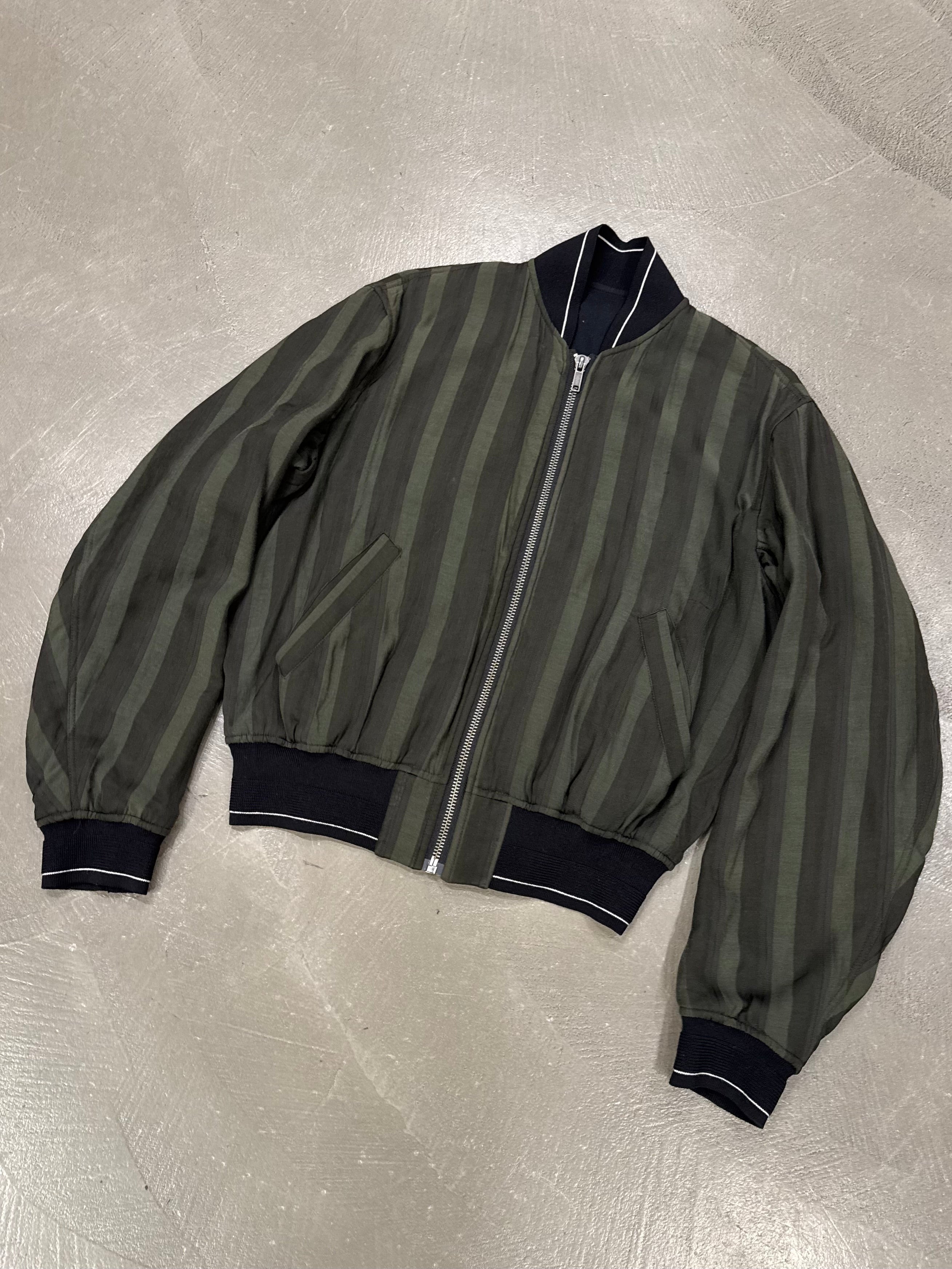 ジャケット・アウター haider ackermann bomber jacket S/S2018 Haider Ackermann green stripe bomber jacket
