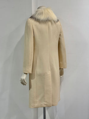 2000s Dolce & Gabbana collar fur wool coat