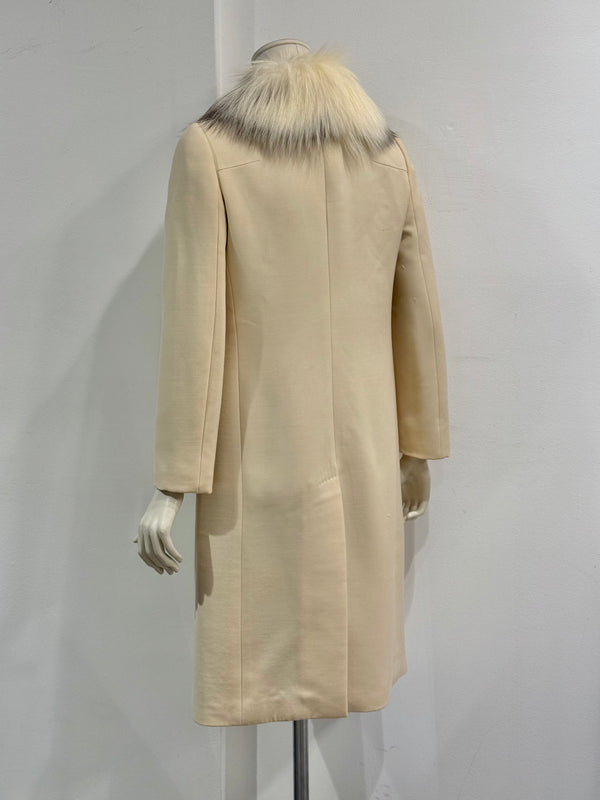 2000s Dolce & Gabbana collar fur wool coat