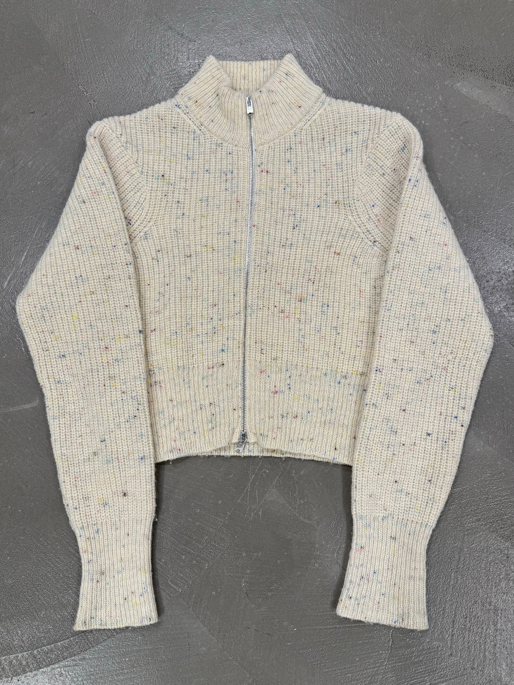 2000s Our Legacy cropped zip-up knit sweater