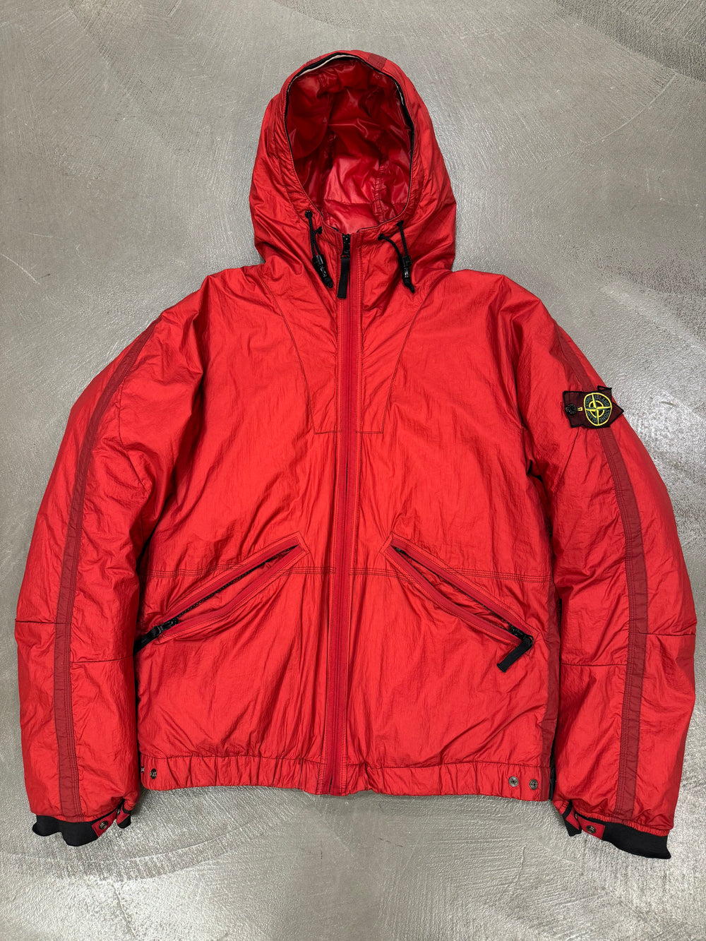2007 Stone Island mesh badge down jacket