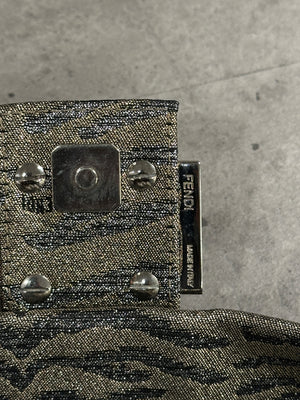 2000s Fendi mini Baguette bag with Shimmering Finish