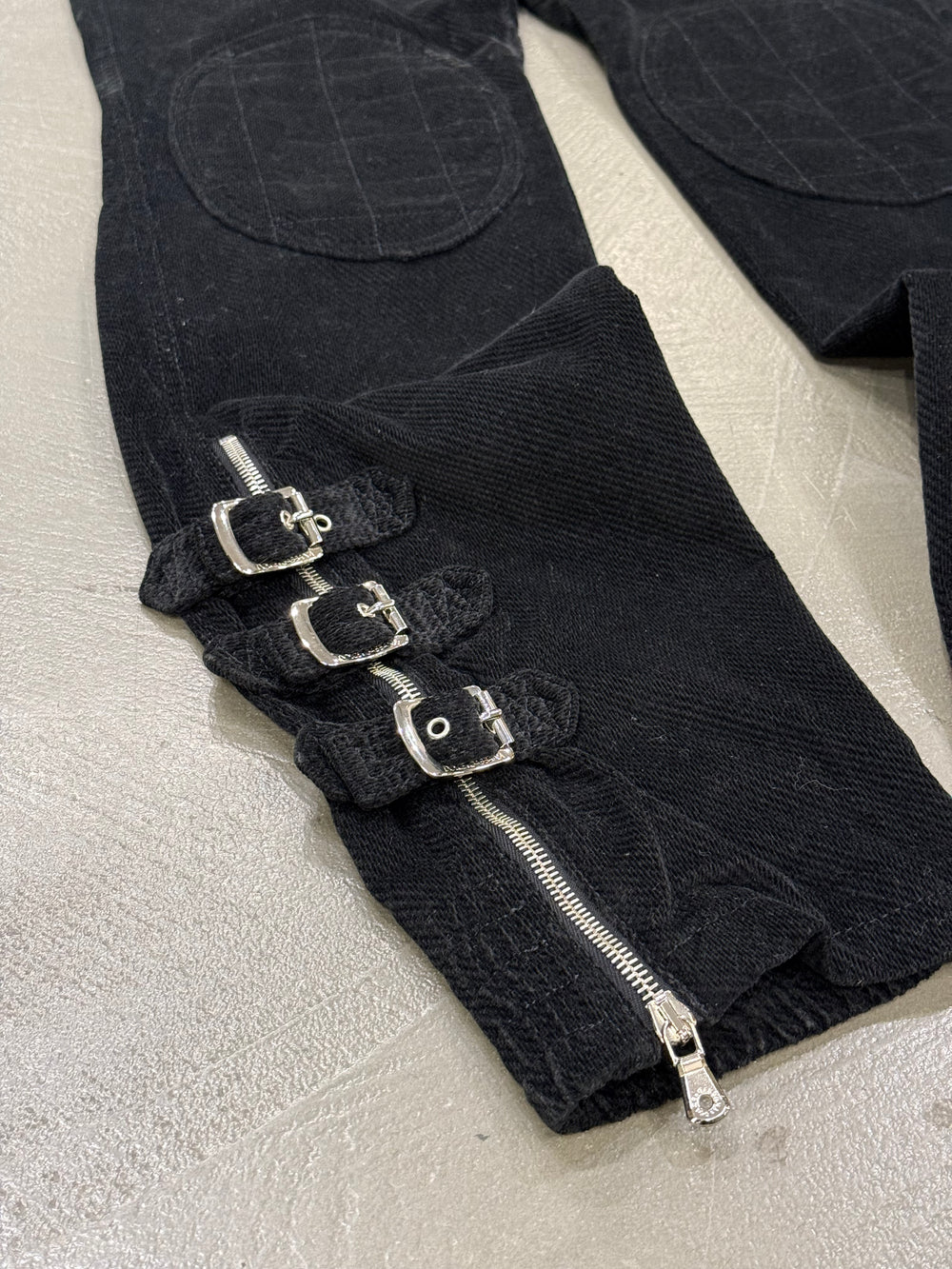 A/W2003 Dolce & Gabbana runway bondage corduroy biker pants