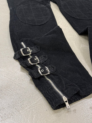 A/W2003 Dolce & Gabbana runway bondage corduroy biker pants