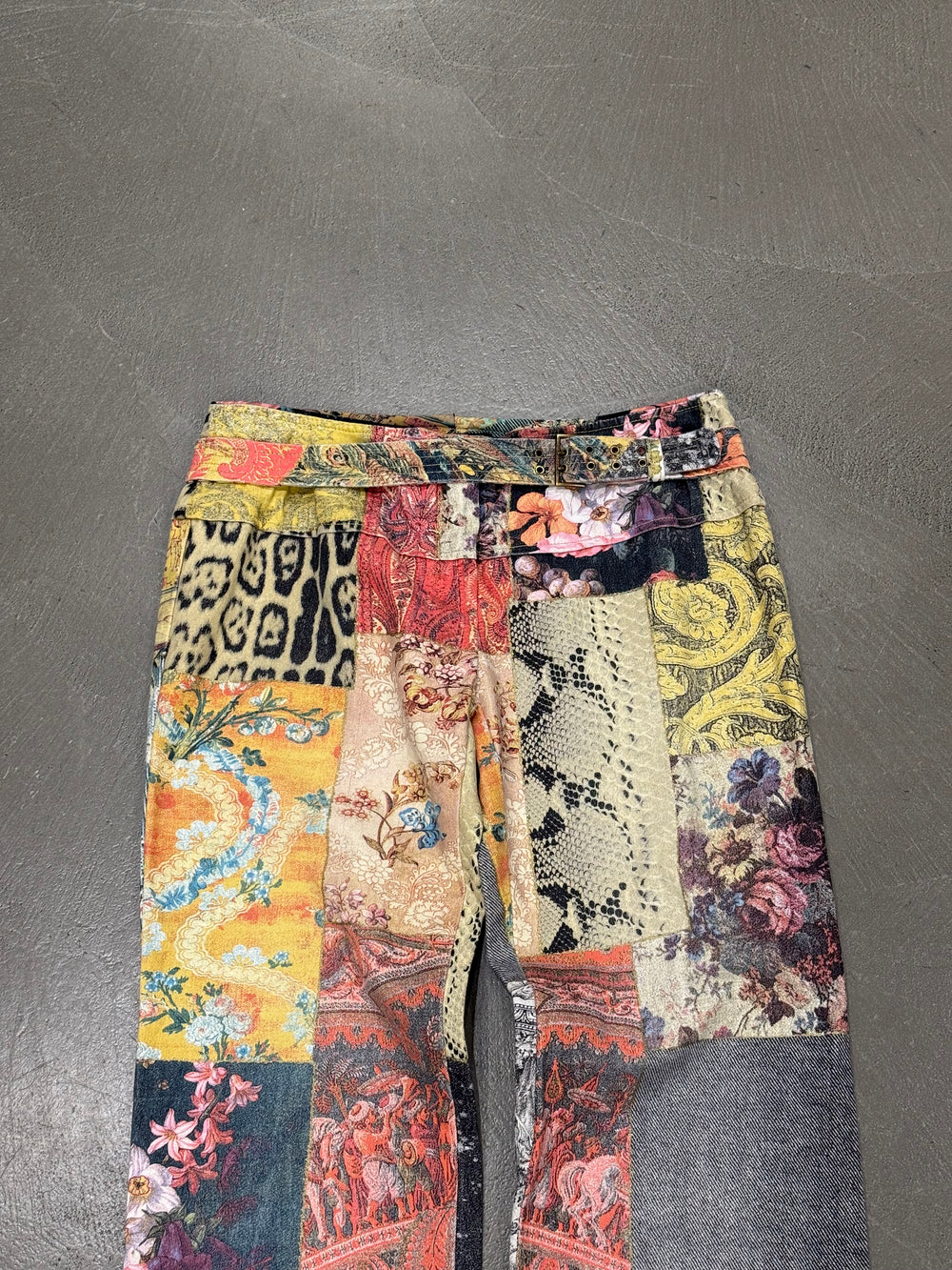 A/W2002 Roberto Cavalli patchwork pants