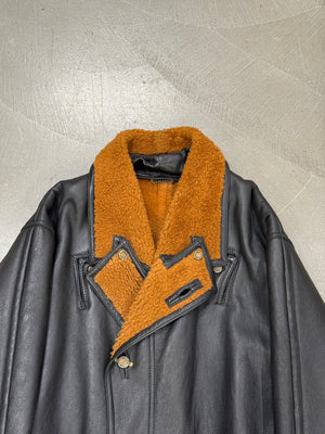 1980s Marithe Francois Girbaud heavy shearling coat