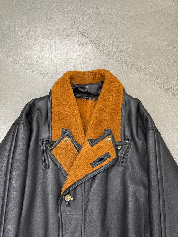 1980s Marithe Francois Girbaud heavy shearling coat