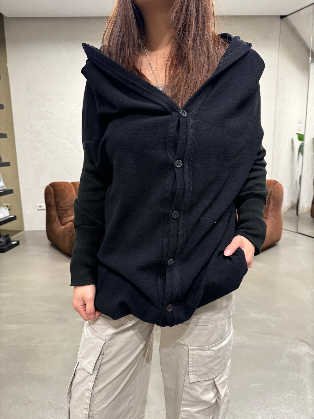 2000s Y's by Yohji Yamamoto hooded cardigan