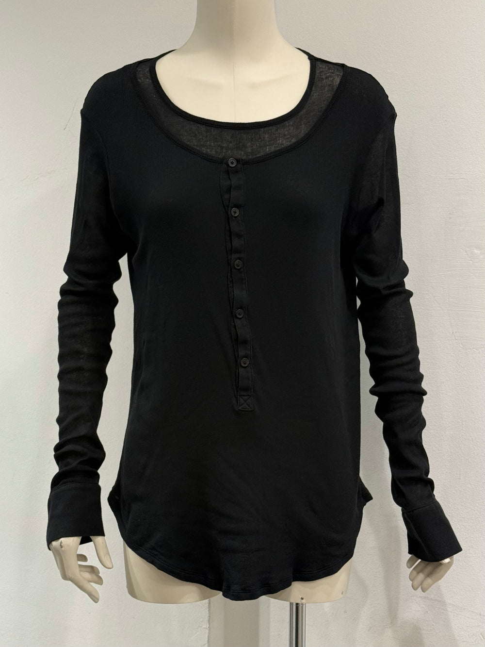 Ann Demeulemeester layered cotton long sleeve top