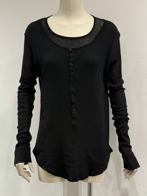 Ann Demeulemeester layered cotton long sleeve top